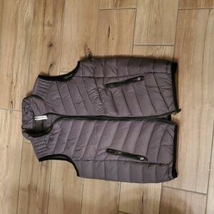 Fabletics Full Zip Puffer Vest Women's Size Small Gray
